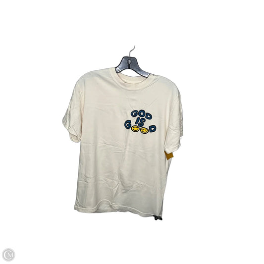 Top Short Sleeve By Comfort Colors In Cream, Size: M
