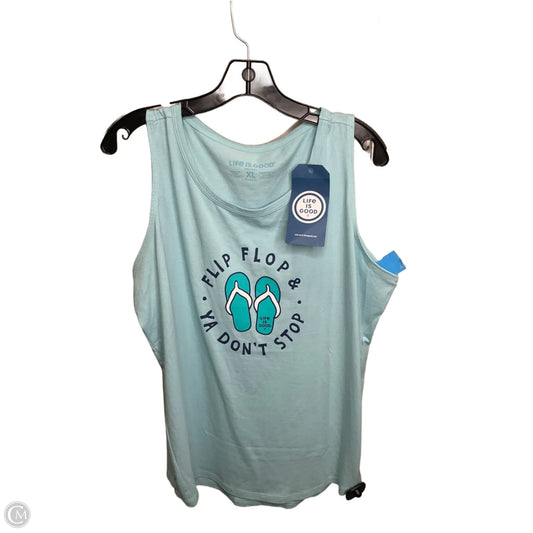 Top Sleeveless By Life Is Good In Blue, Size: Xl