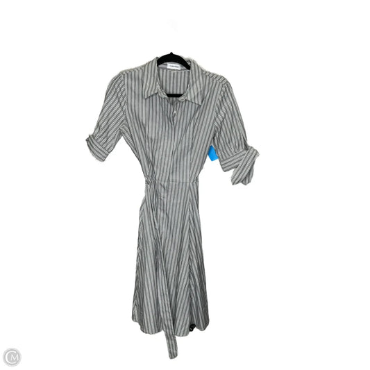 Dress Casual Short By Calvin Klein In Grey & White, Size: 4