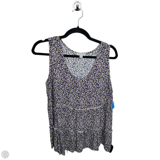 Top Sleeveless By Clothes Mentor In Floral Print, Size: M