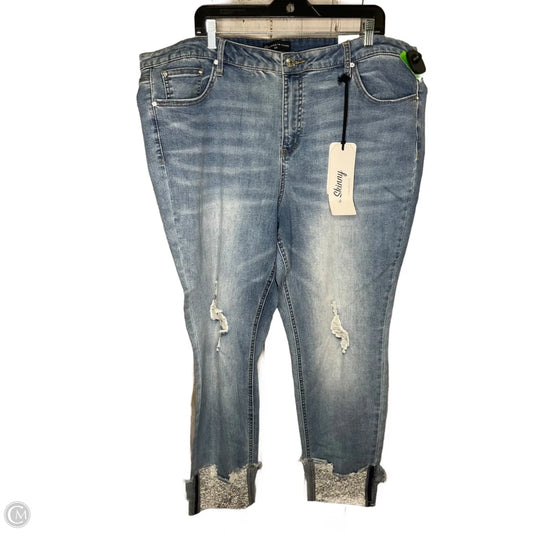 Jeans Skinny By Fashion To Figure In Blue, Size: 22