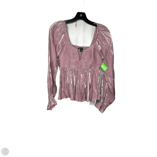 Top Long Sleeve By Versona In Pink, Size: Xs