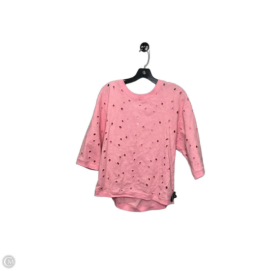 Top 3/4 Sleeve By Loft In Pink, Size: S
