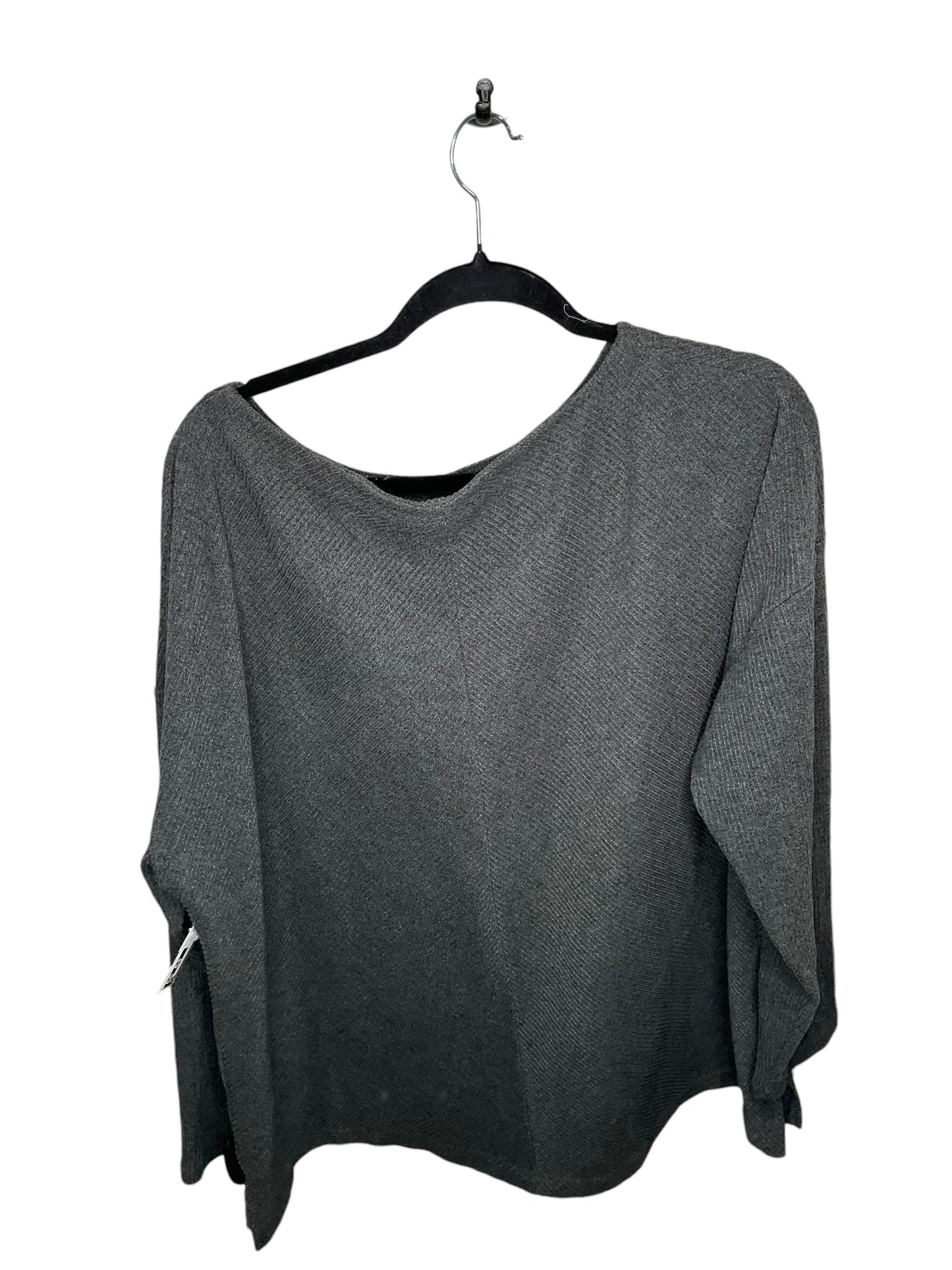 Top Long Sleeve By Ava & Viv In Grey, Size: 2x