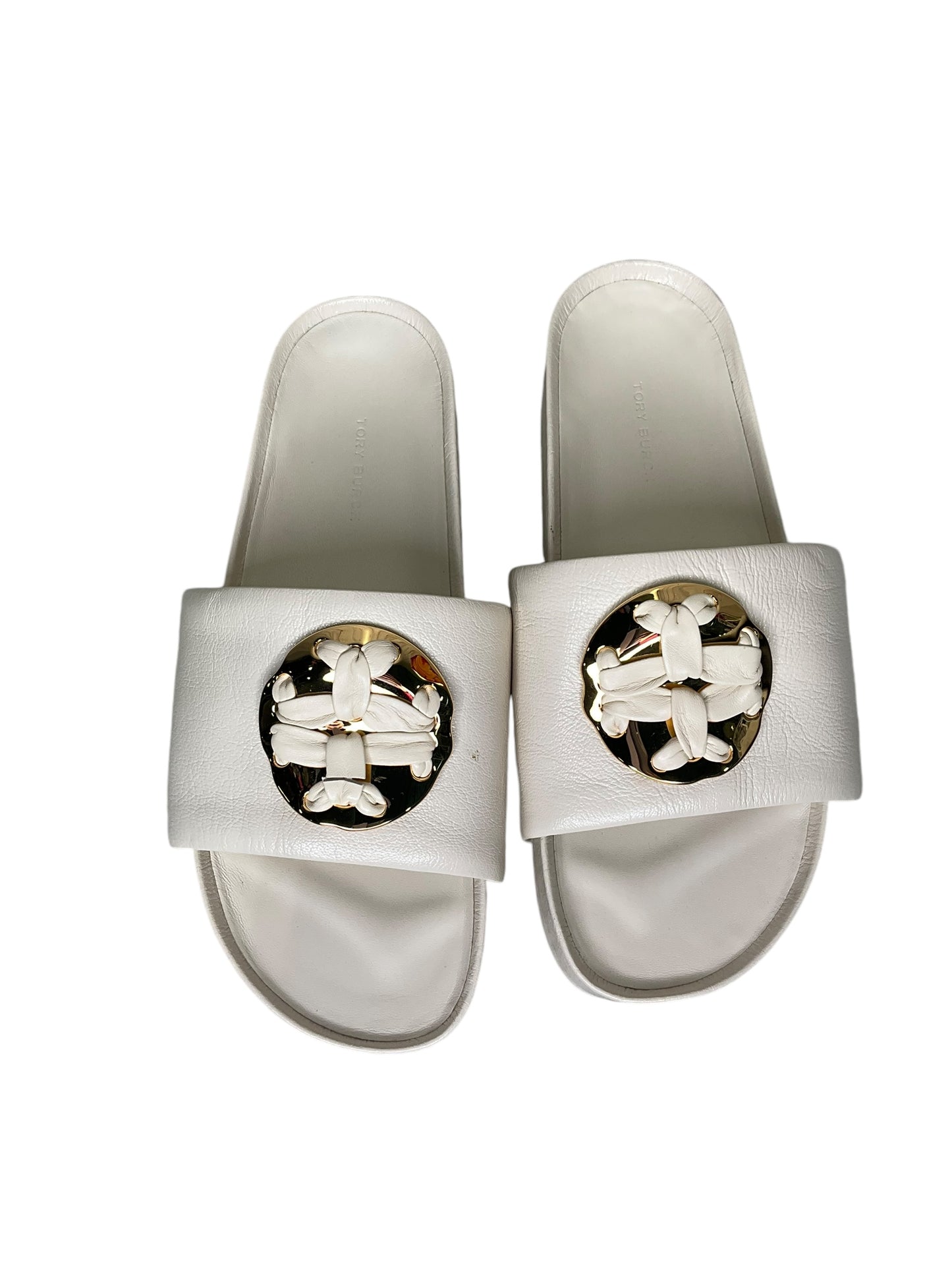 Sandals Heels Platform By Tory Burch In White, Size: 8.5