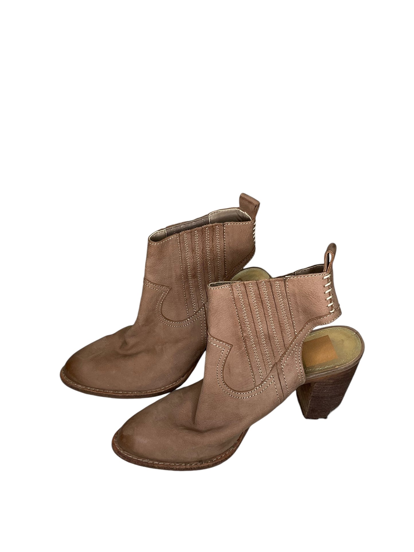 Boots Ankle Heels By Dolce Vita In Brown, Size: 8