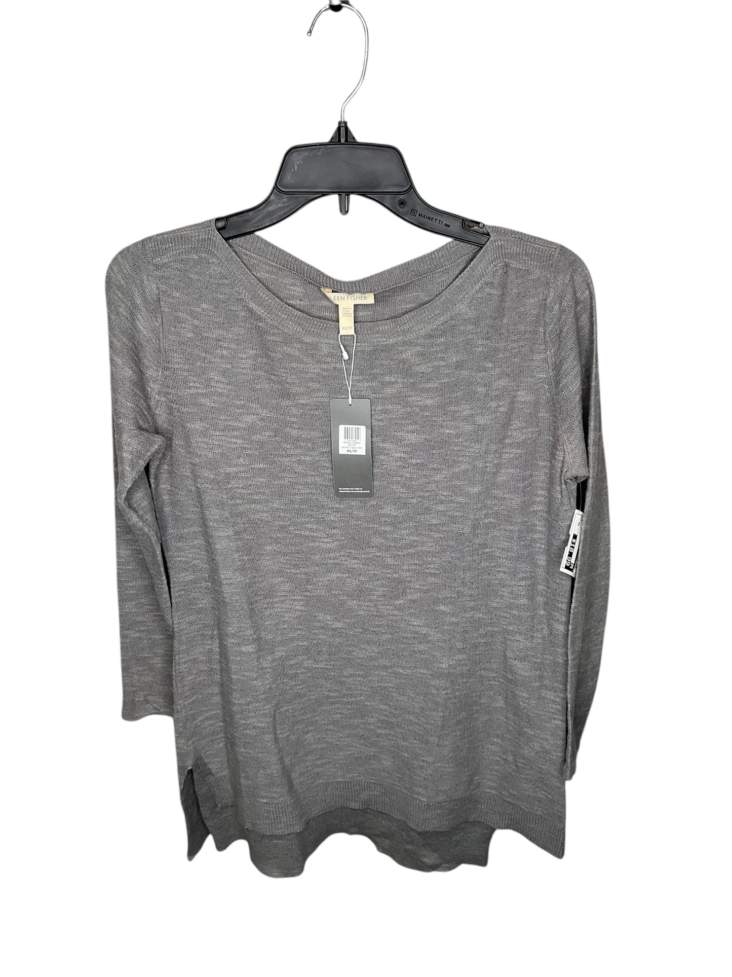 Top Long Sleeve By Eileen Fisher In Grey, Size: Xs