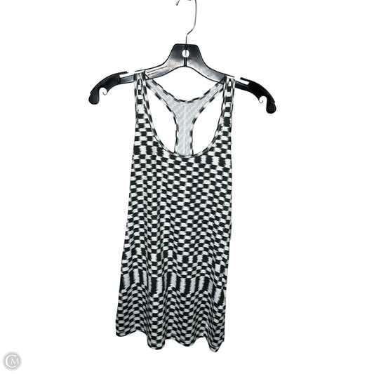 Athletic Tank Top By Nike Apparel In Black & White, Size: M