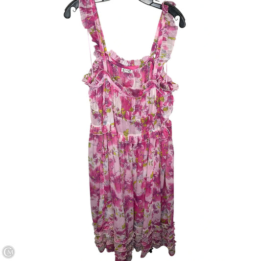 Dress Casual Midi By Free People In Pink, Size: M