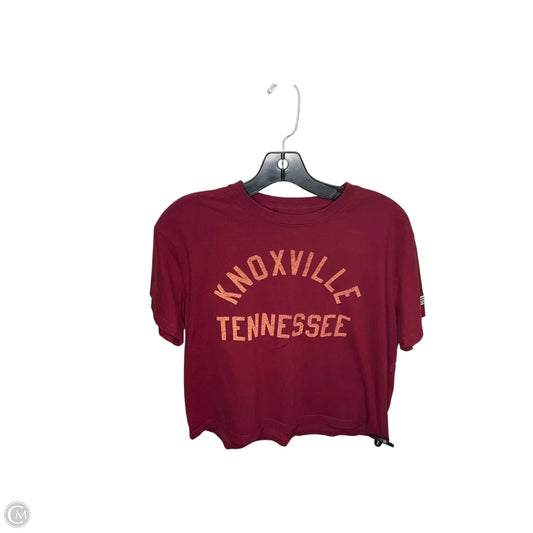 Top Short Sleeve By Clothes Mentor In Maroon, Size: S