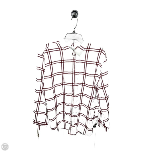 Top Long Sleeve By J. Crew In Red & White, Size: Xl