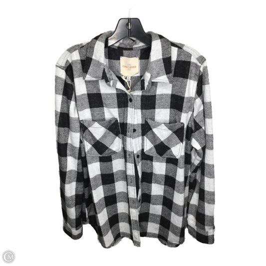Top Long Sleeve By Clothes Mentor In Black & Grey, Size: Xl