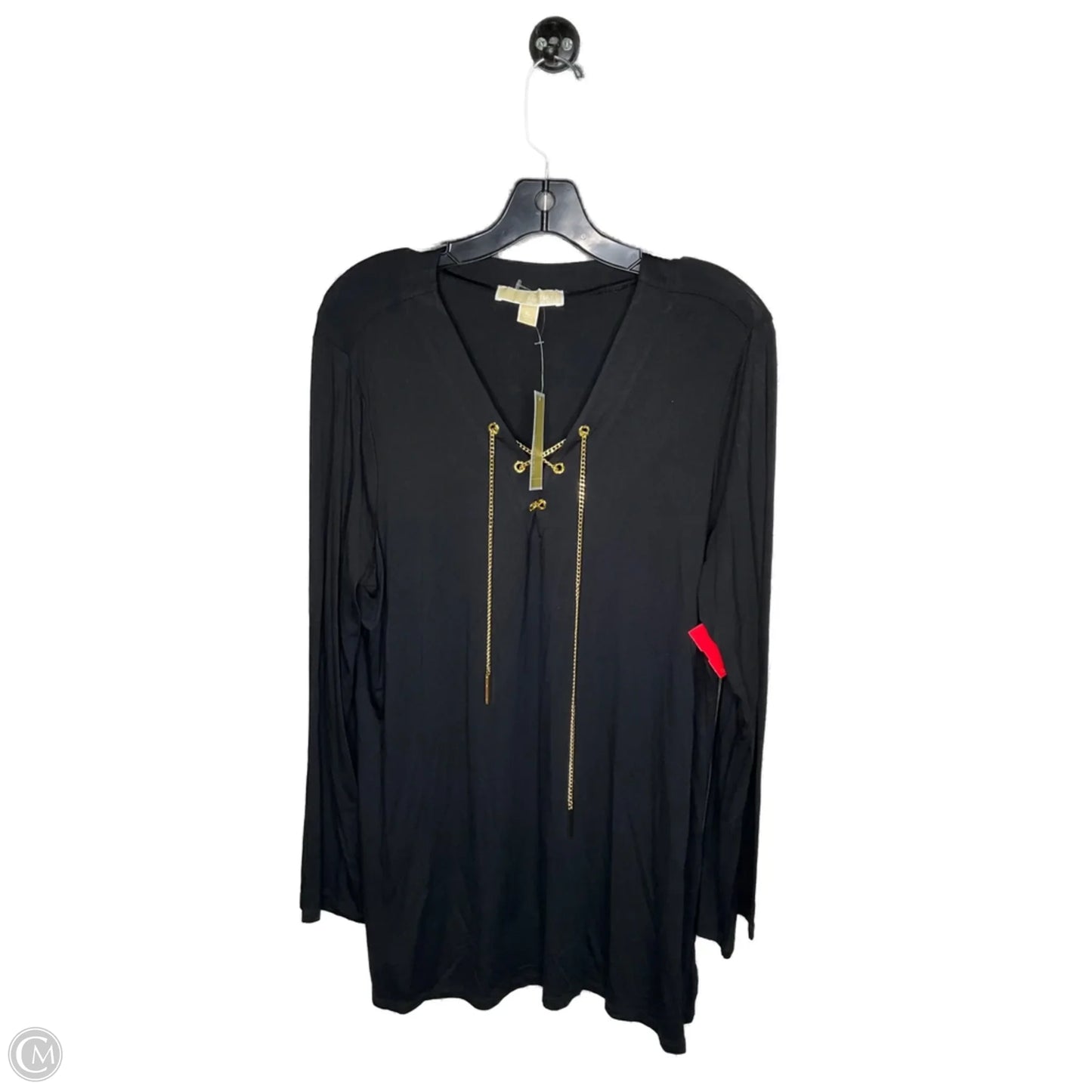 Top Long Sleeve Designer By Michael Kors Collection In Black, Size: Xl