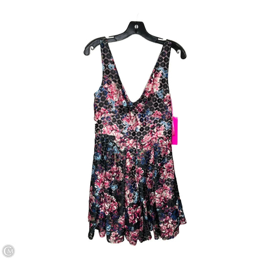 Dress Party Short By Betsey Johnson In Floral Print, Size: 8