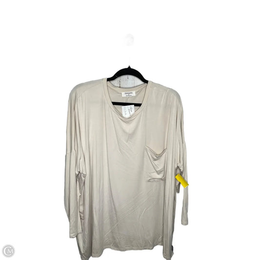 Top Long Sleeve By Zenana In Beige, Size: S