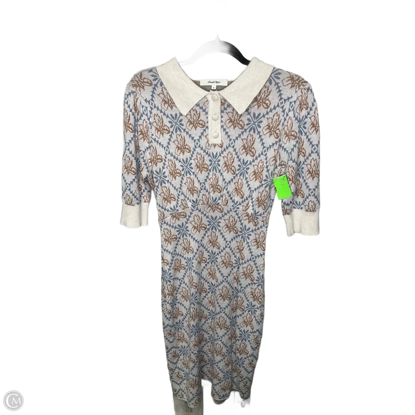 Dress Casual Midi By Clothes Mentor In Cream, Size: M