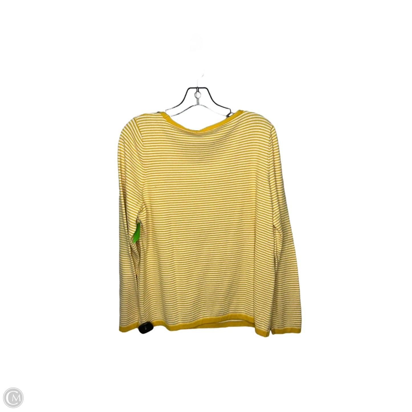 Top Long Sleeve By Liz Claiborne In Yellow, Size: Xl