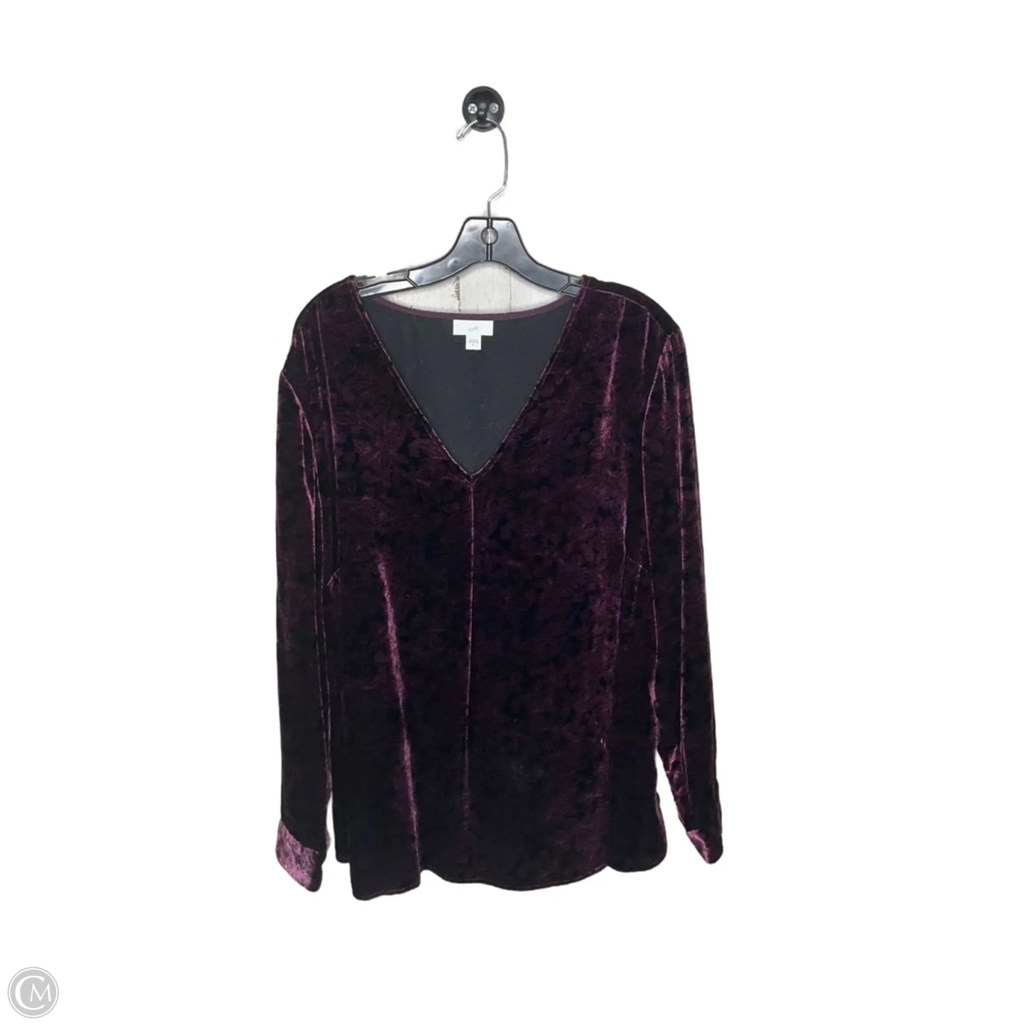 Top Long Sleeve By J. Jill In Purple, Size: Xl