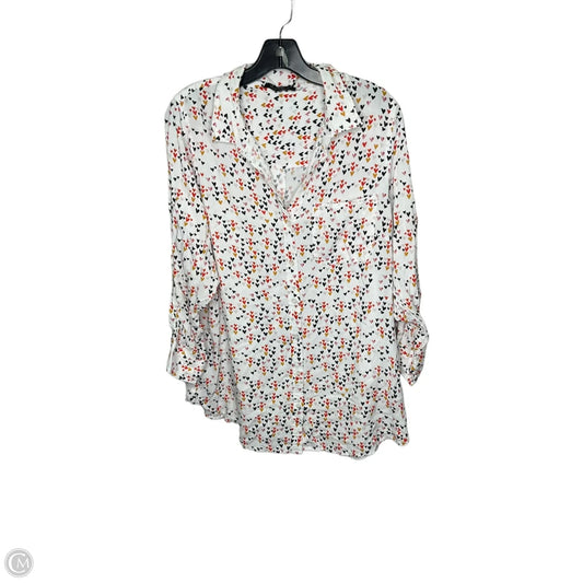 Top Long Sleeve By Velvet Heart In White, Size: 1x