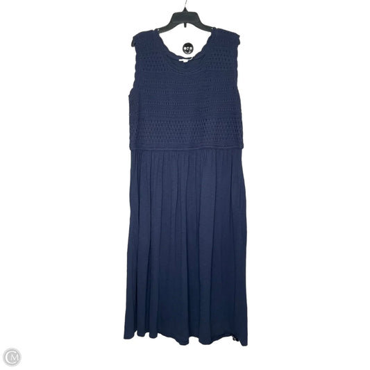 Dress Casual Midi By Chicos In Navy, Size: 1x