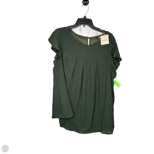 Top Short Sleeve By Bloomchic In Green, Size: 1x