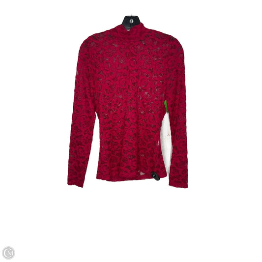 Top Long Sleeve By White House Black Market In Red, Size: S