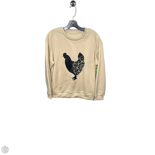 Sweatshirt Crewneck By Clothes Mentor In Tan, Size: M