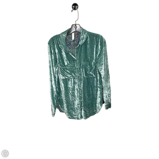 Top Long Sleeve By Pilcro In Green, Size: S