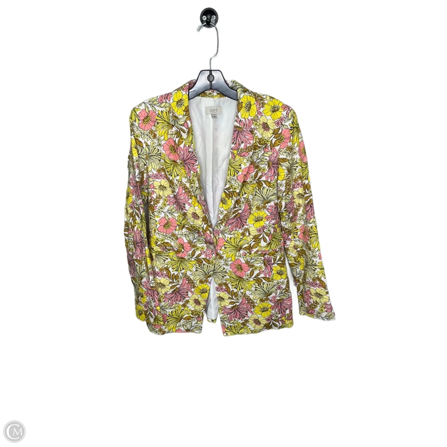 Blazer By Loft In Floral Print, Size: 4