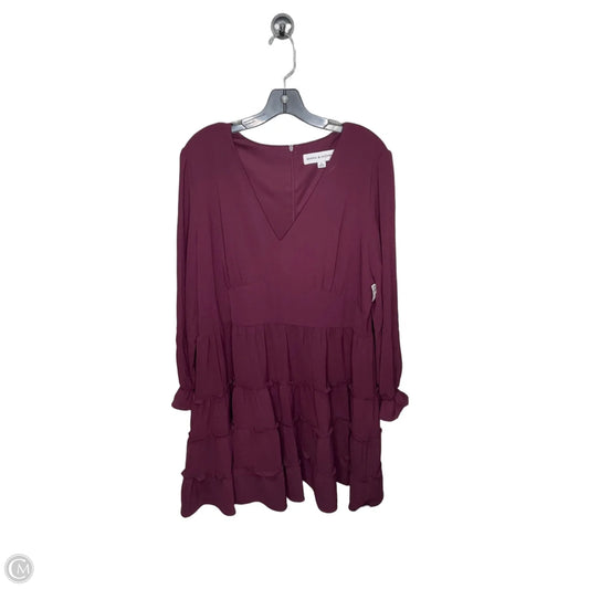 Dress Casual Short By Emma And Michele In Maroon, Size: 1x