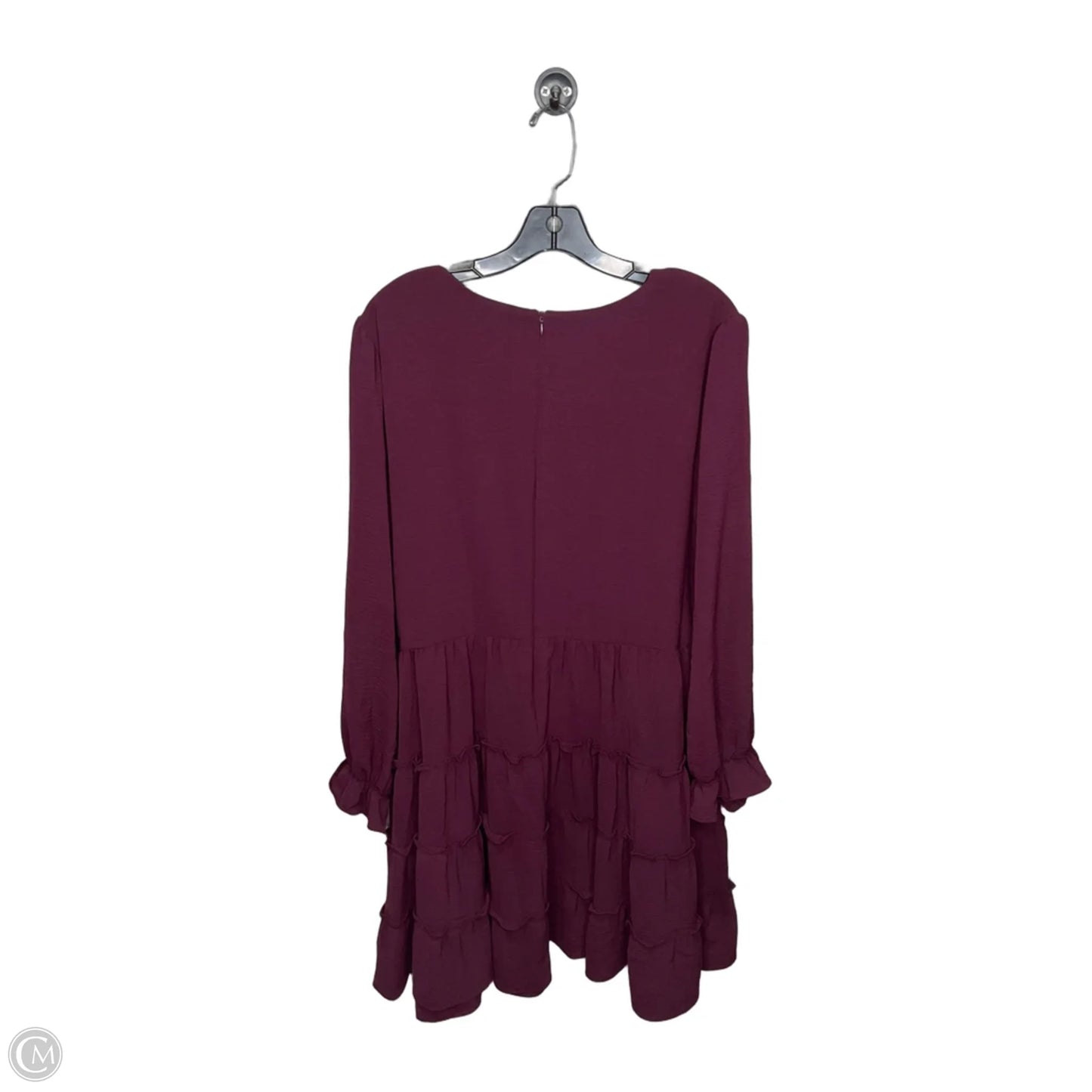 Dress Casual Short By Emma And Michele In Maroon, Size: 1x