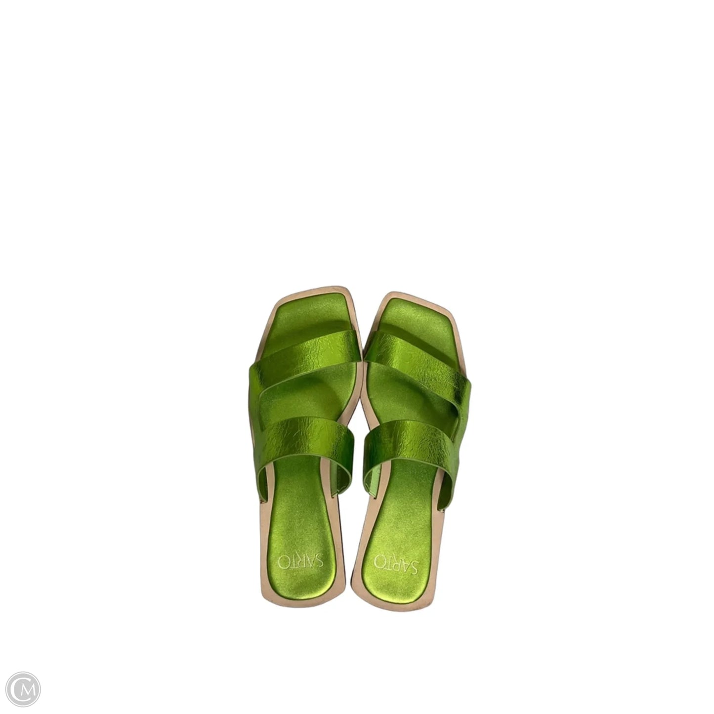 Sandals Flats By Clothes Mentor In Green, Size: 7.5