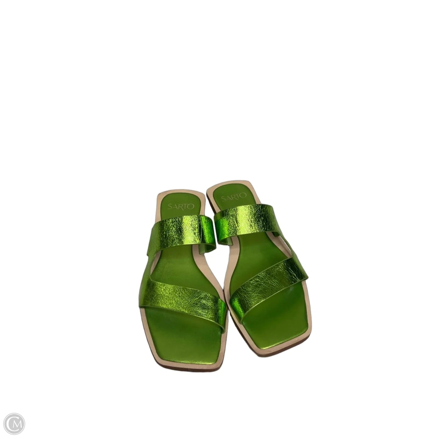Sandals Flats By Clothes Mentor In Green, Size: 7.5