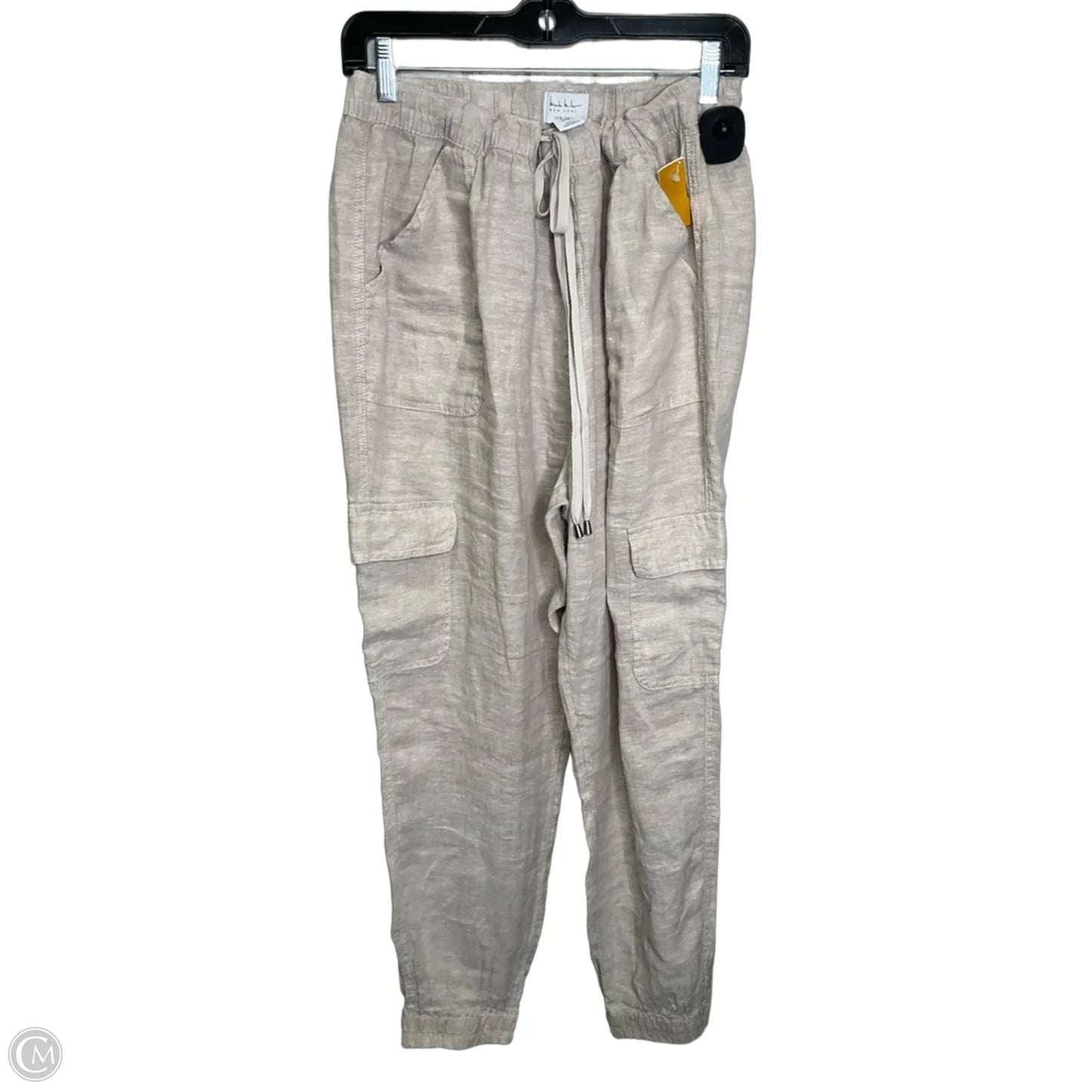 Pants Linen By Nicole By Nicole Miller In Cream, Size: Xl