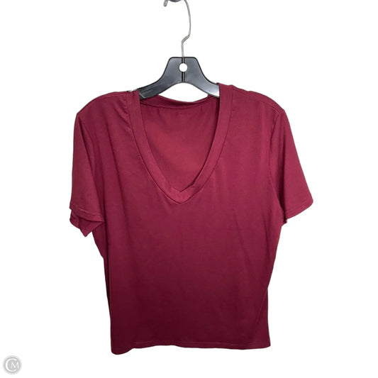 Top Short Sleeve Basic By Clothes Mentor In Maroon, Size: 2x