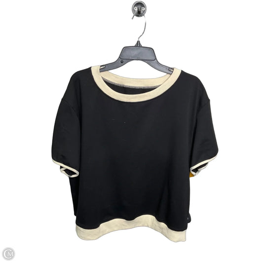 Top Short Sleeve By Clothes Mentor In Black & Cream, Size: Xl