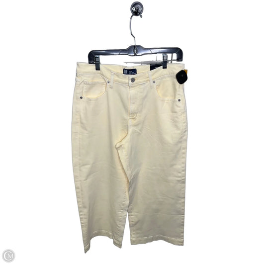 Jeans Cropped By Gap In Yellow, Size: 12