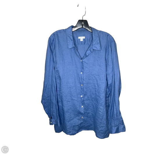 Top Long Sleeve By J. Jill In Blue, Size: Xl