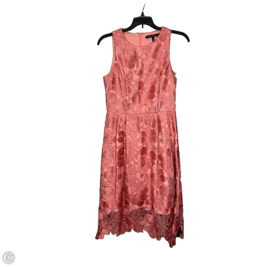 Dress Party Midi By White House Black Market In Peach, Size: 0