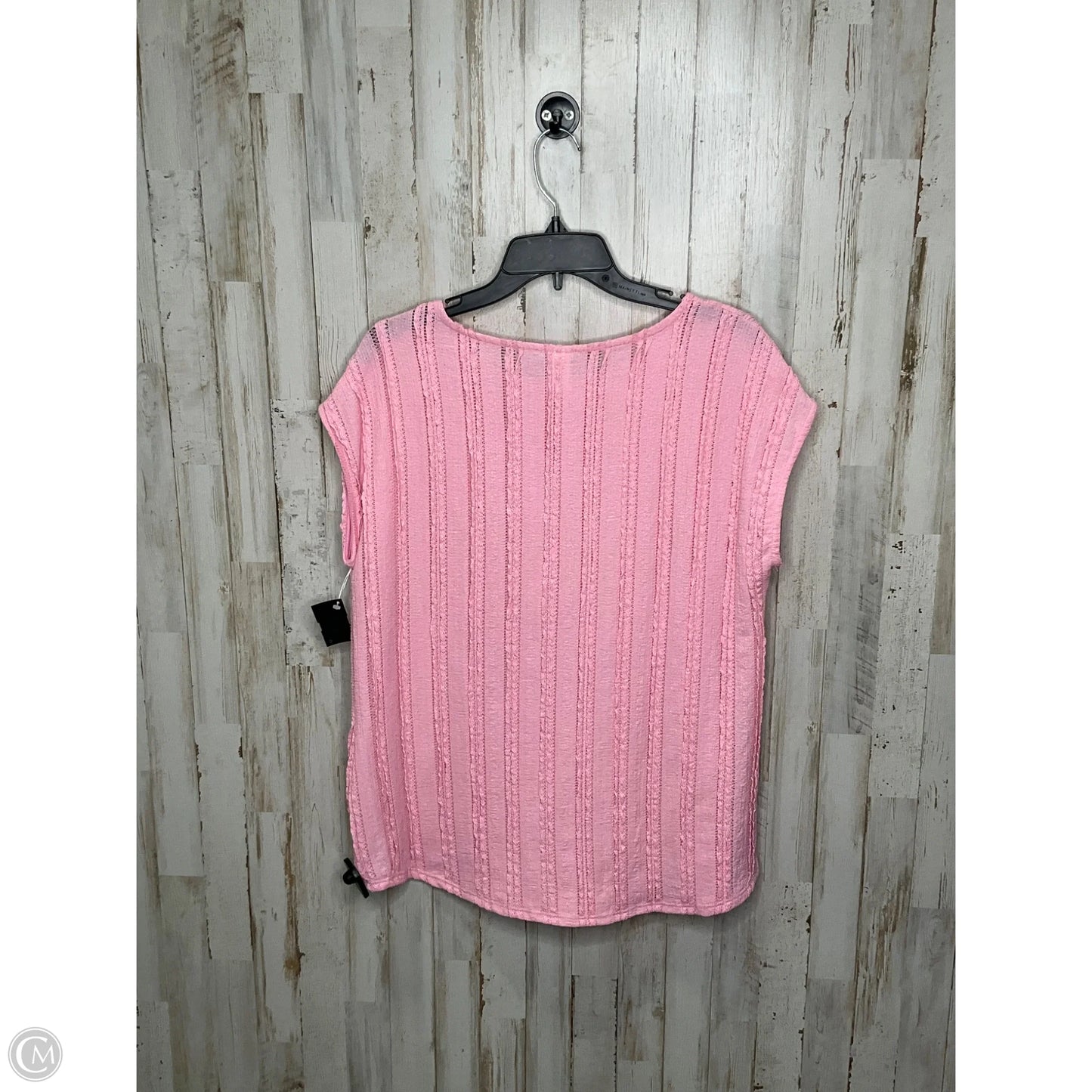 Top Short Sleeve By 7th Ray In Pink, Size: M