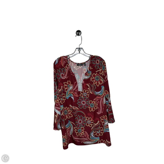 Top Short Sleeve By Susan Graver In Multi-colored, Size: 1x