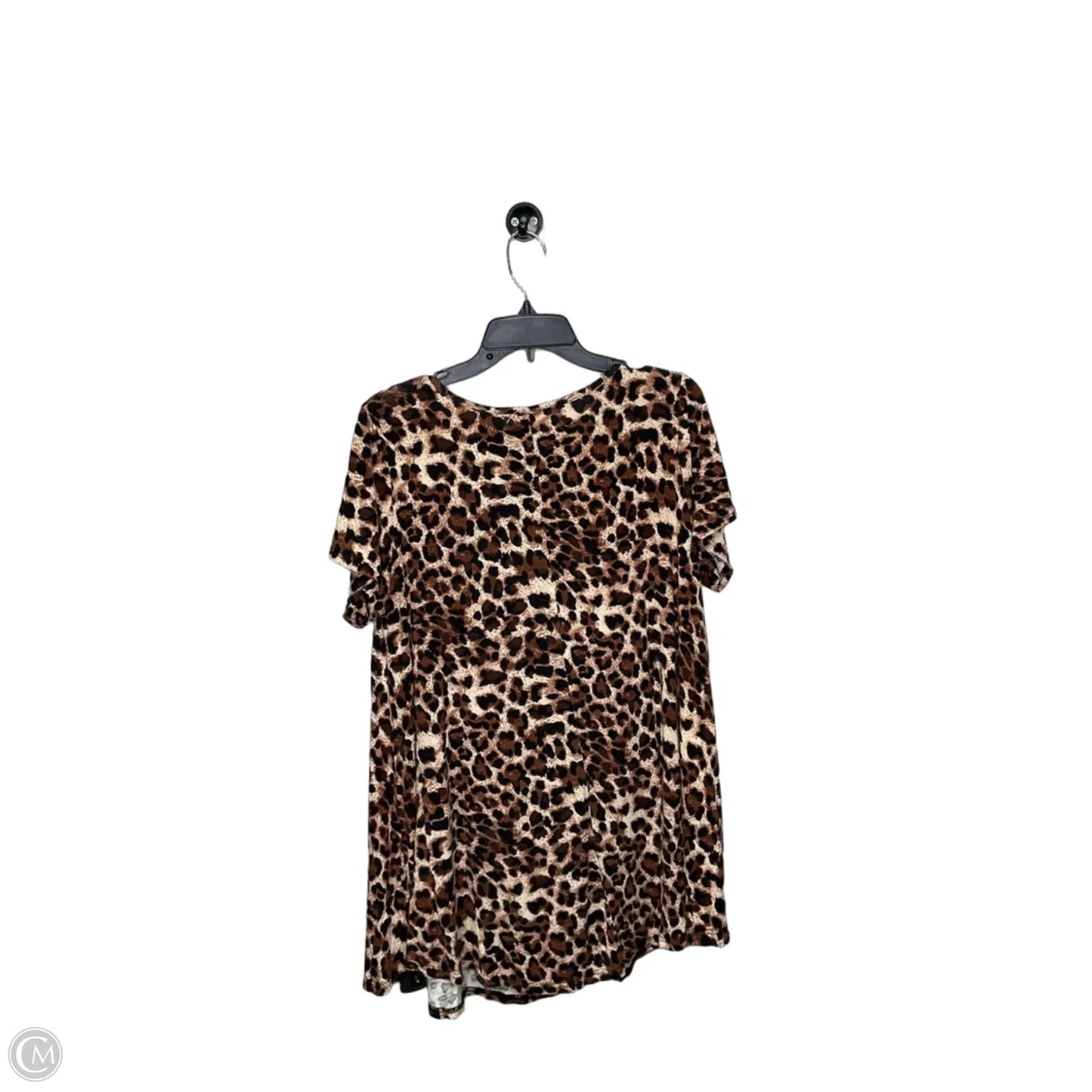Top Short Sleeve By Clothes Mentor In Animal Print, Size: 1x