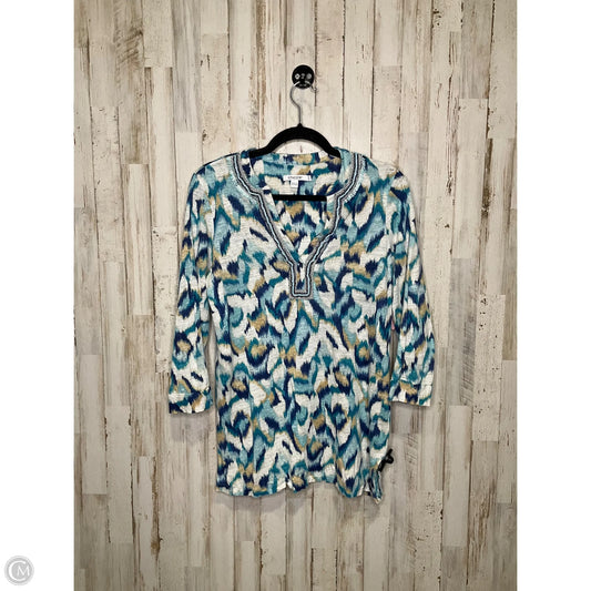 Top 3/4 Sleeve By Chicos In Multi-colored, Size: S