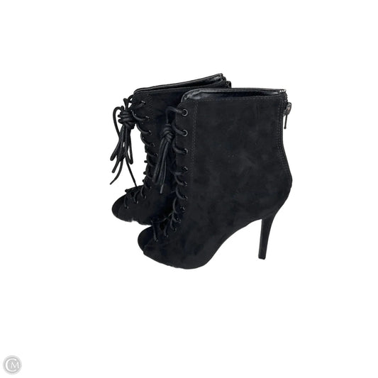 Boots Ankle Heels By Qupid In Black, Size: 8