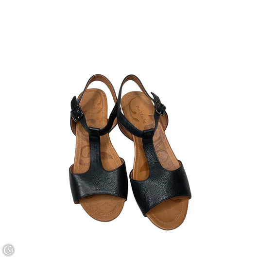 Sandals Heels Wedge By Nurture In Black, Size: 8