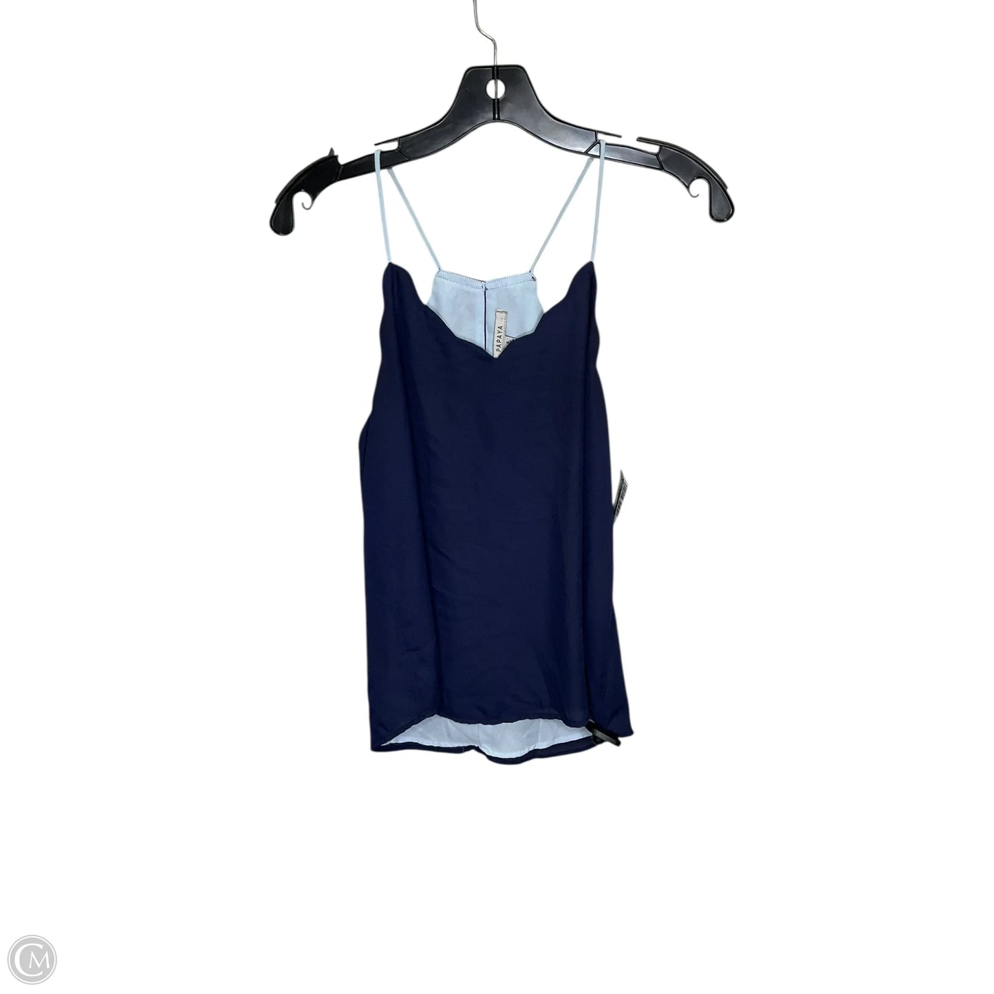Top Sleeveless By Papaya In Navy, Size: S